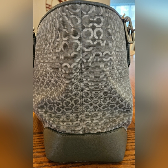 Coach Gray Madison East West Leather Trim Tote Bag w/ "C" - Picture 4 of 13